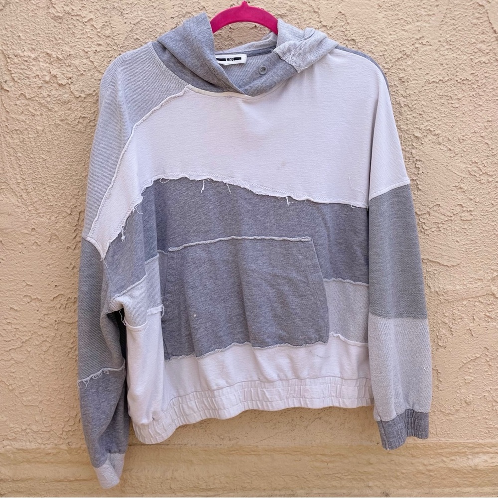 Mcq By Alexander Mcqueen Raw Edge Patchwork Hoodi… - image 4